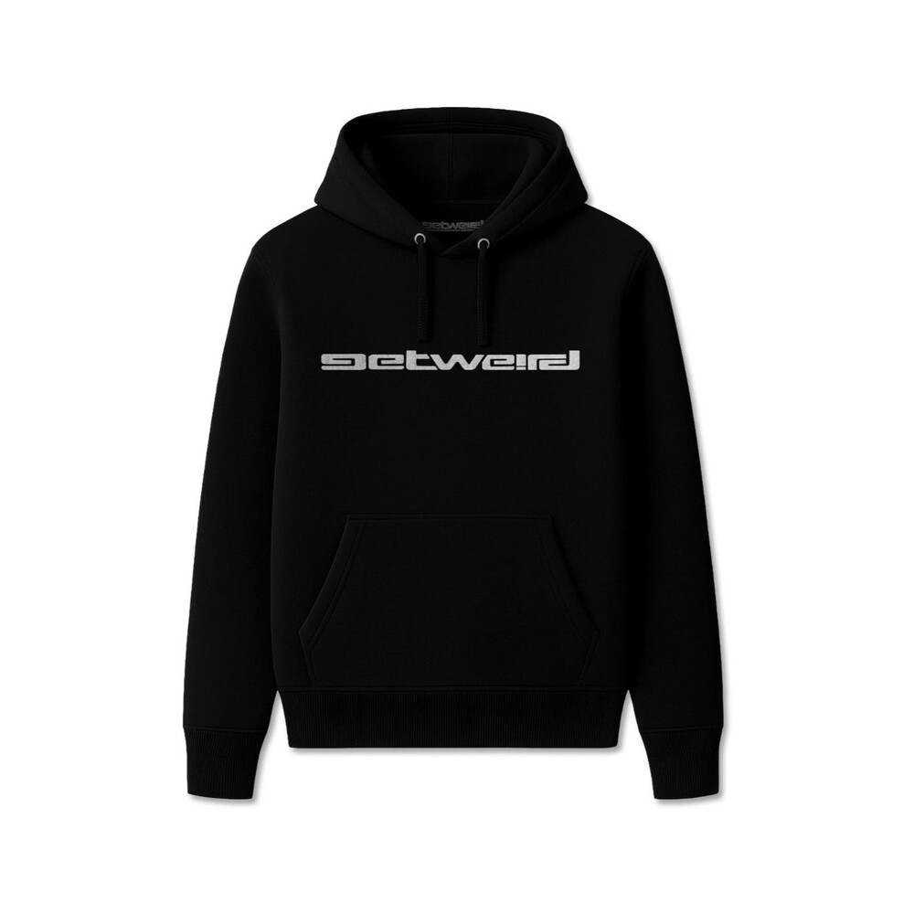 GET Weird Reflective BLACK Men's Hoodie Sweatshirt Size Medium